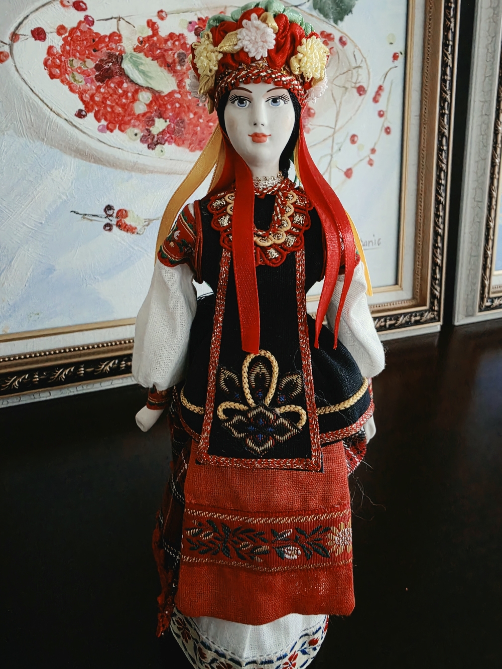 Ukrainian Beauty Handmade Porcelain Vintage Collectible Doll - 9.5 Inch